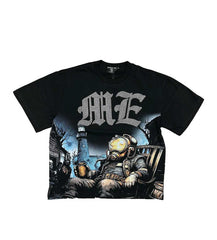 Mixed Emotions Astronaut Rhinestone Tee Black