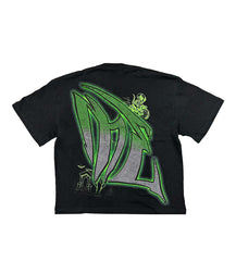 Mixed Emotions Goblin Rhinestone Tee Black