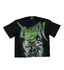 Mixed Emotions Goblin Rhinestone Tee Black