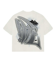 Mixed Emotion Jetski Rhinestone Tee Cream