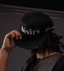 Matiere De Desirs Leather Patch Hat Black
