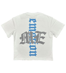 Mixed Emotions Angel Rhinestone Tee White