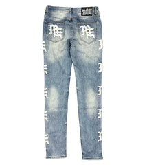 Mixed Emotions Monogram Denim Blue Wash Blue/White