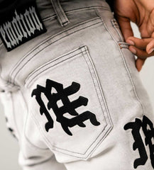 Mixed Emotions Monogram Denim Grey Wash