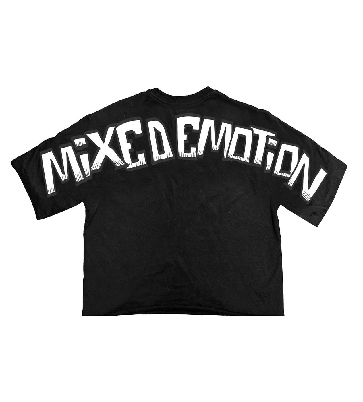 Mixed Emotions Monster Cropped Tee Black