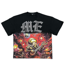 Mixed Emotions Octopus Rhinestone Tee Black