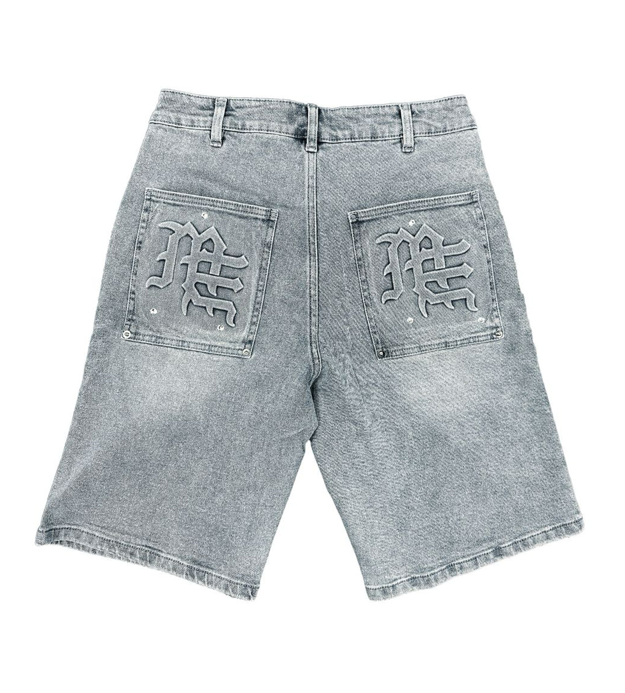 Mixed Emotions Paisley Denim Shorts Blue