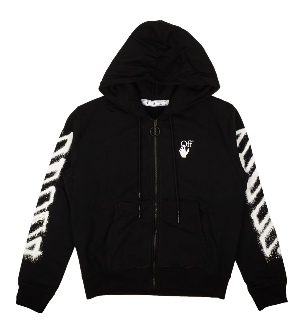 Off-White Black Spray Marker Zip Hoodie
