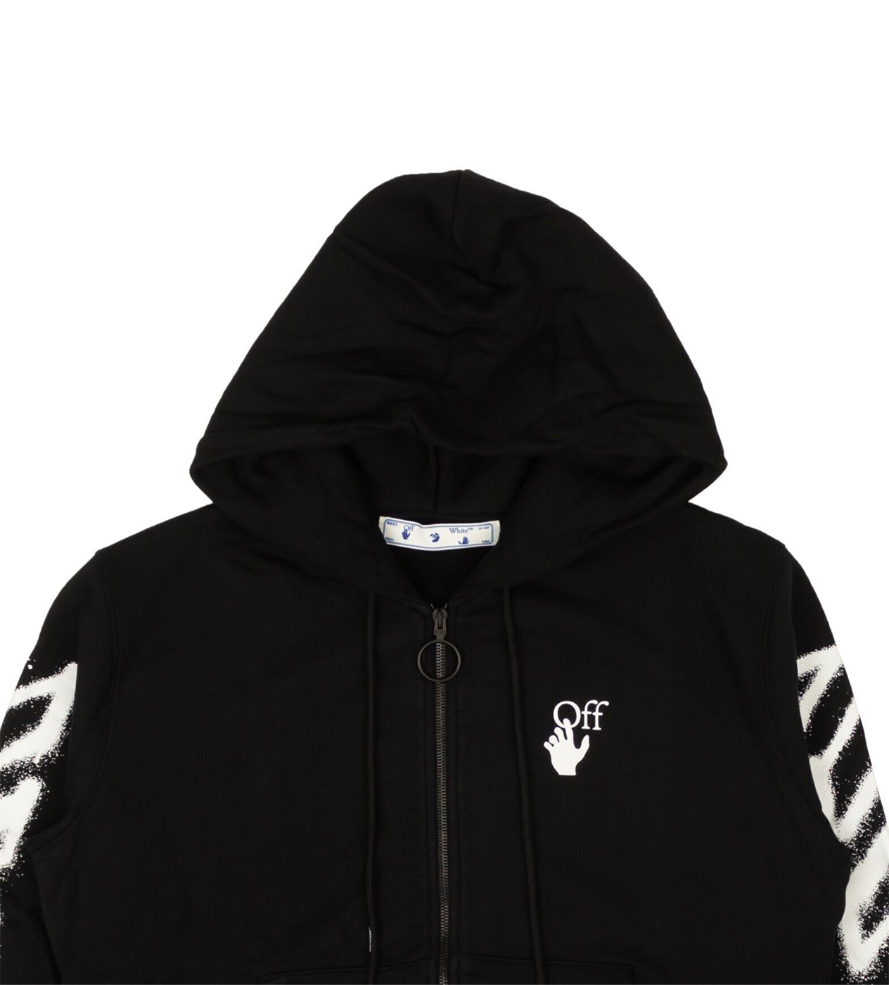 Off-White Black Spray Marker Zip Hoodie