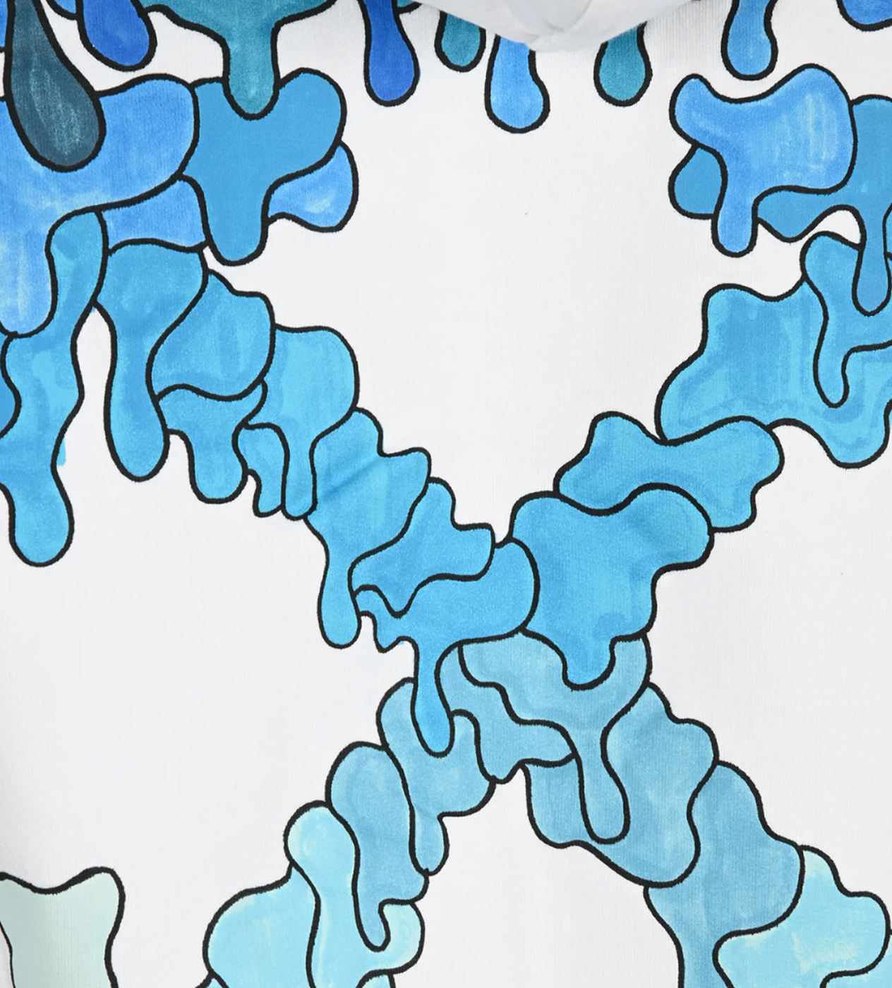 Off-White Blue Marker Slim White Hoodie