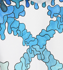 Off-White Blue Marker Slim White Hoodie