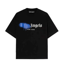 Palm Angels NY Sprayed Logo Tee Black/Blue