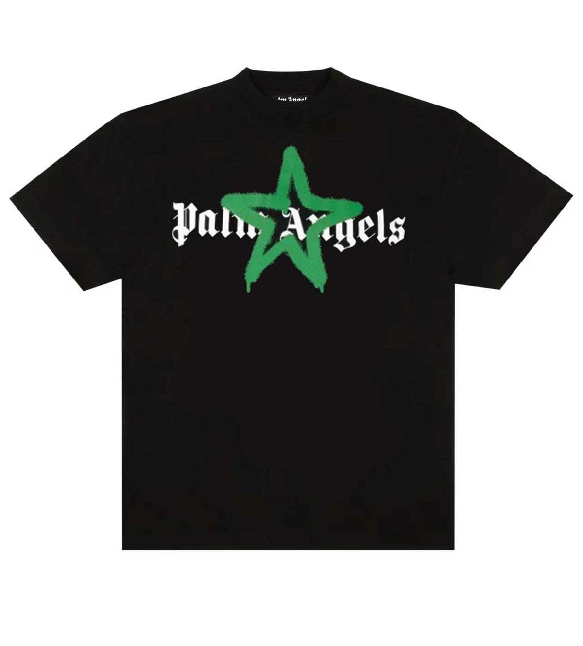 Palm Angels Star Sprayed Logo Tee Black/Green