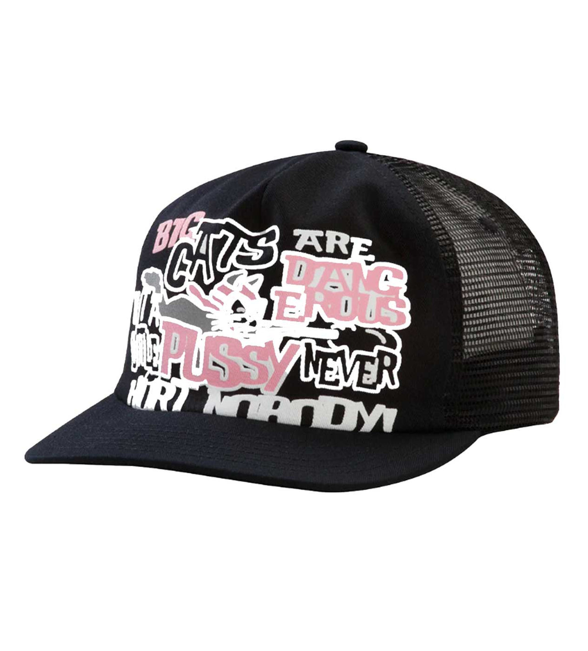 Pieces Big Cat Trucker Hat Black