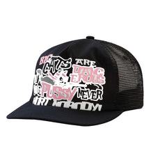 Pieces Big Cat Trucker Hat Black