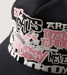 Pieces Big Cat Trucker Hat Black