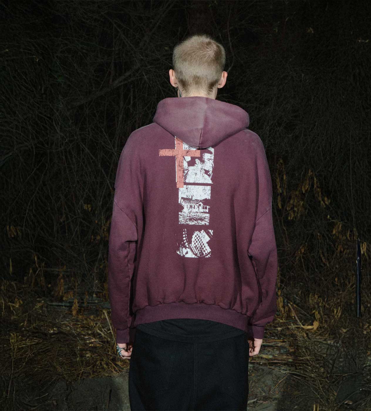 Pieces Inhumane Half Zip Sweatshirt Maroon