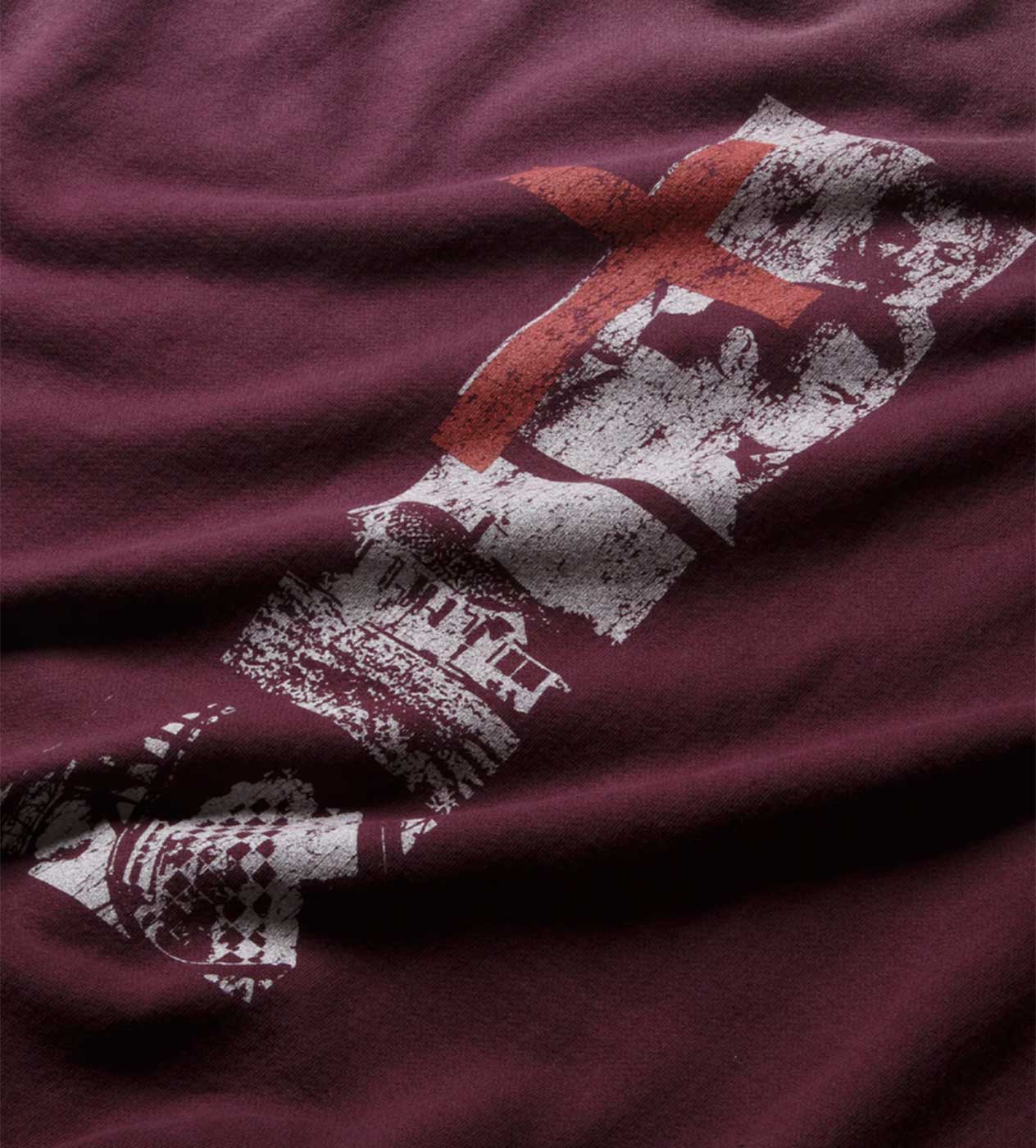 Pieces Inhumane Half Zip Sweatshirt Maroon