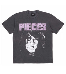 Pieces Vintage Kiss Tee Black