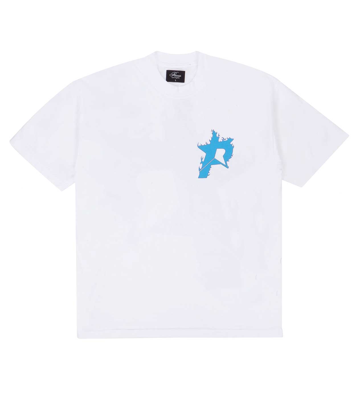 Pieces Star Flame Tee Blue White