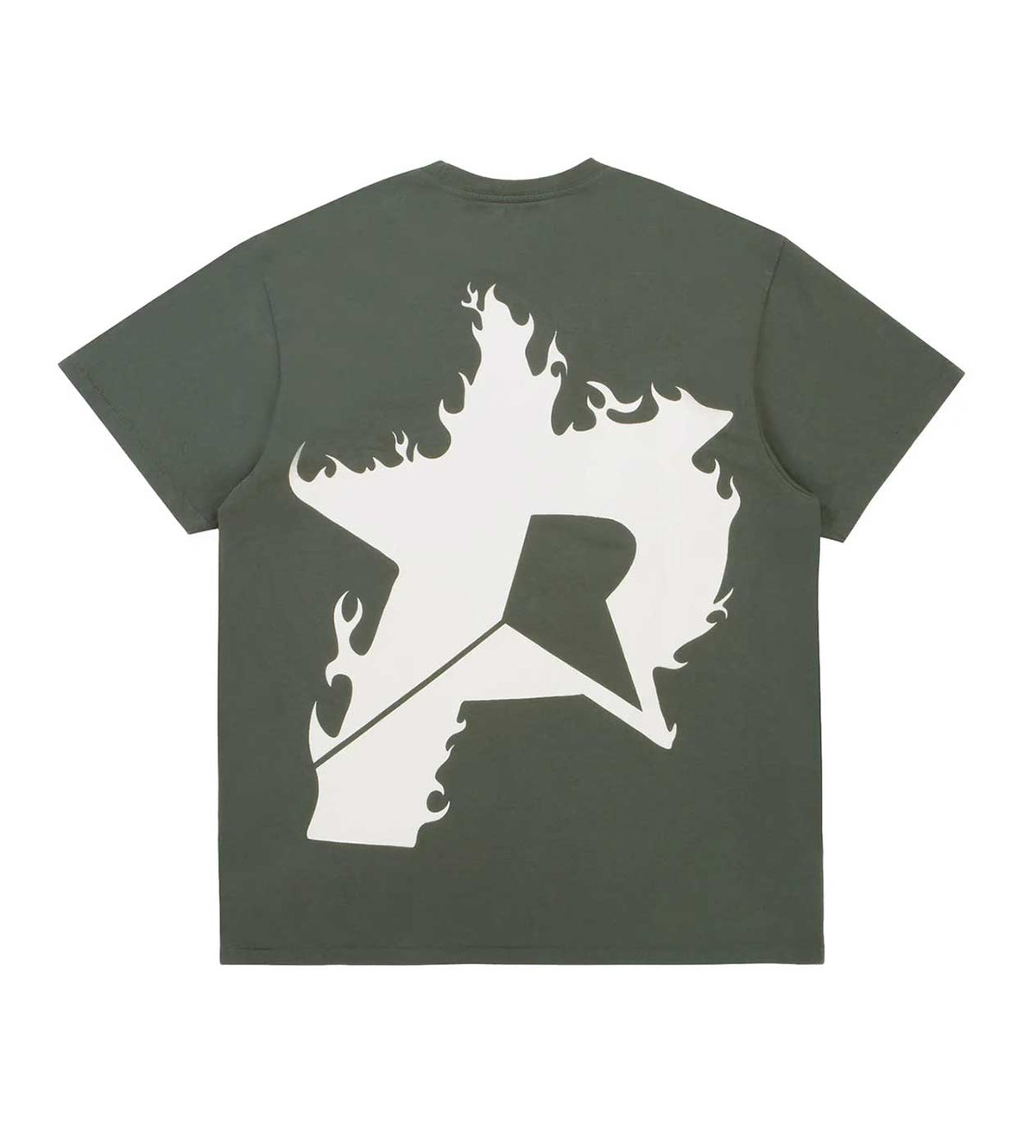 Pieces Star Flames Tee Forest Green