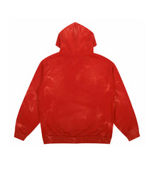 Pieces Sun Faded Zip Up Sweatshirt Lava Red
