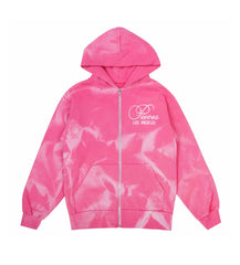 Pieces Sun Faded Zip Up Sweatshirt Midnight Pink