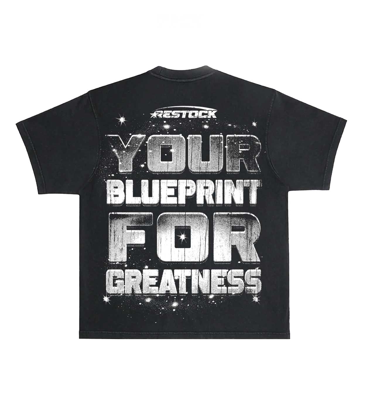 Restock AR Blueprint Tee Washed Black