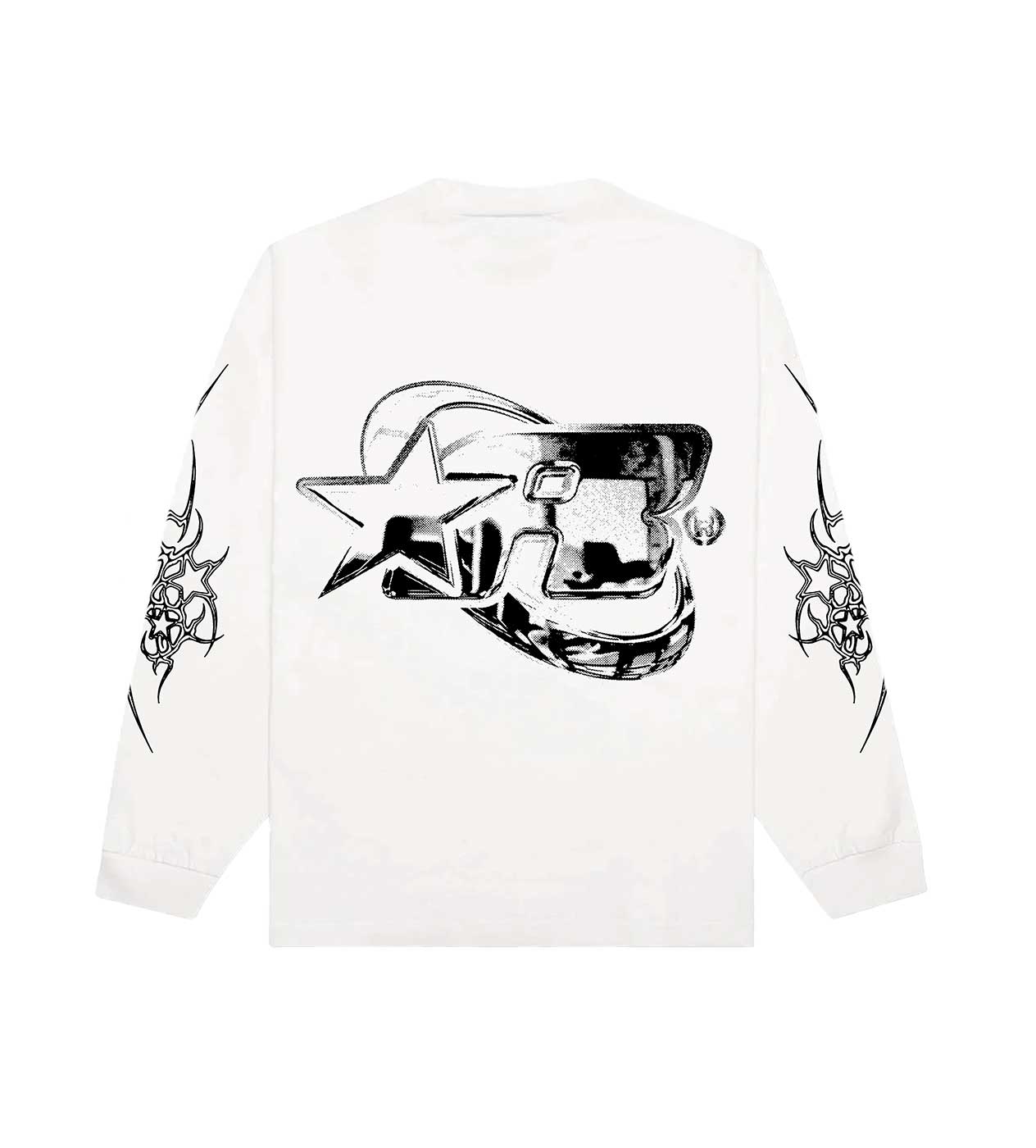 Restock AR Chrome Logo L/S Tee White