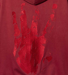 Revenge Xxxtentacion Kill Contrast Zip Up Hoodie Red