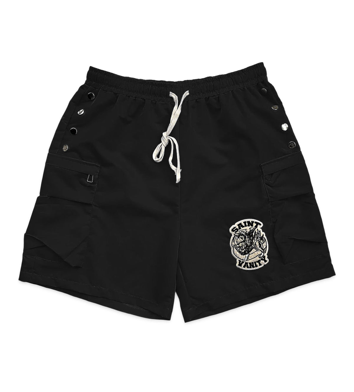Saint Vanity Nylon Cargo Shorts Black