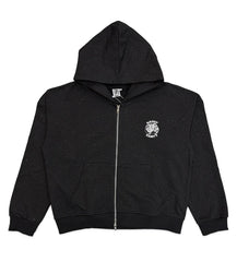 Saint Vanity Oreo VVS Rhinestone Zip Up Hoodie Black
