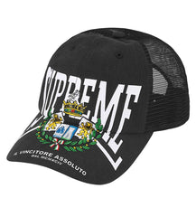 Supreme Big Crest Mesh 6-Panel Hat Black