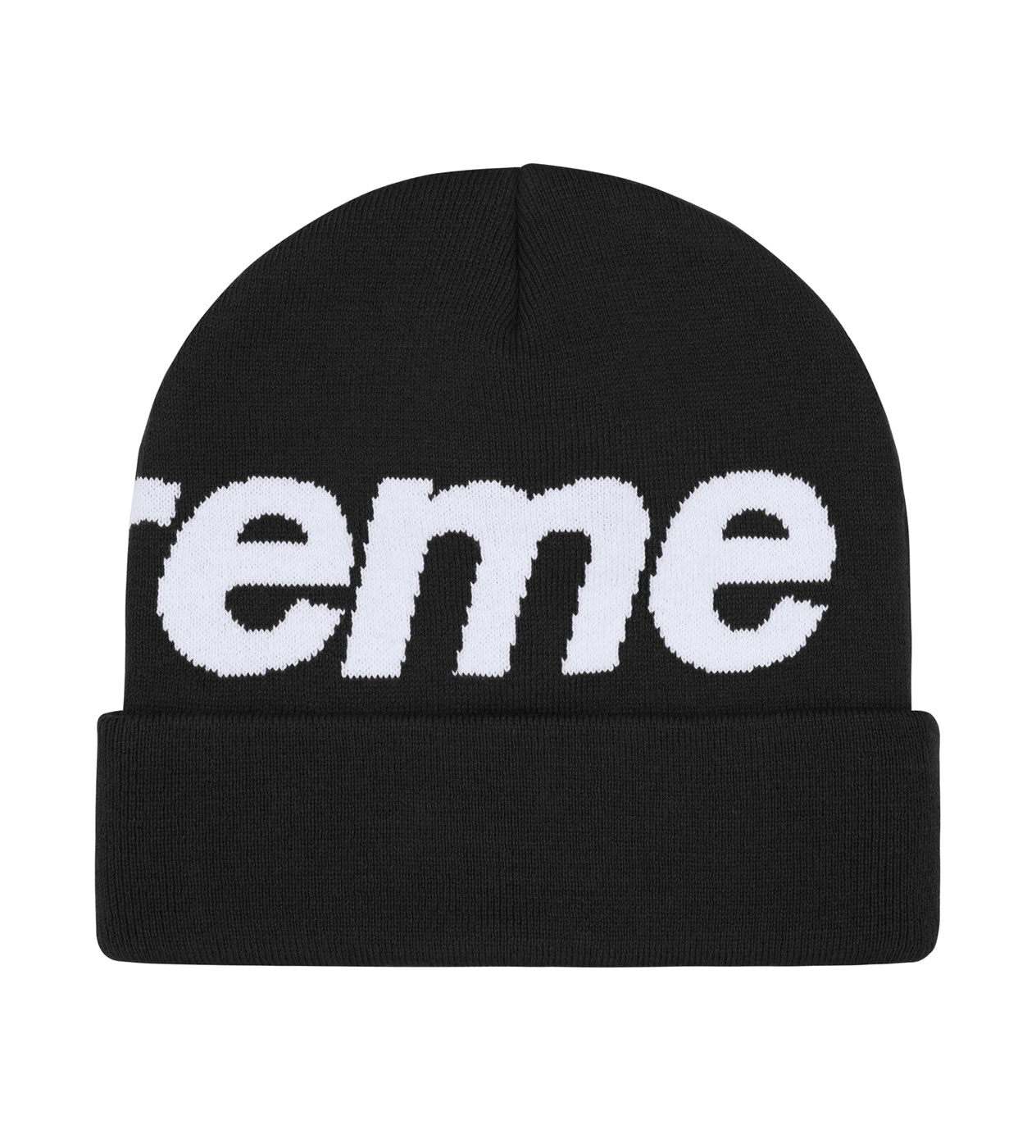 Supreme Big Logo Beanie Black