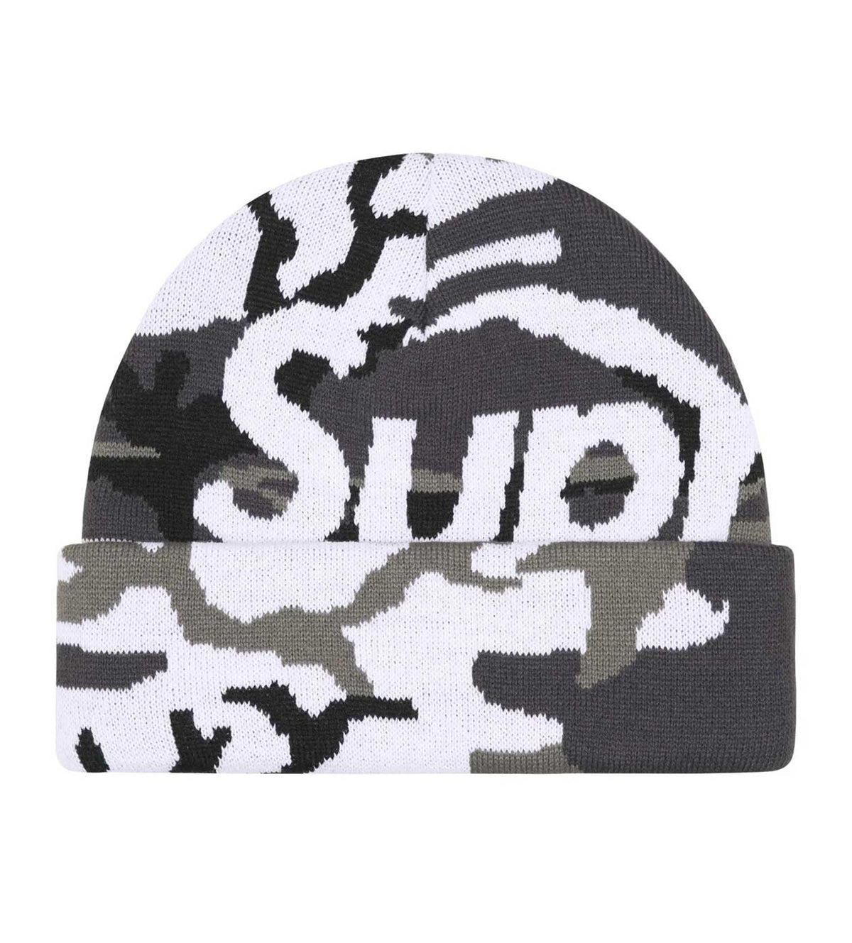 Supreme Big Logo Beanie Snow Camo