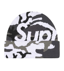 Supreme Big Logo Beanie Snow Camo