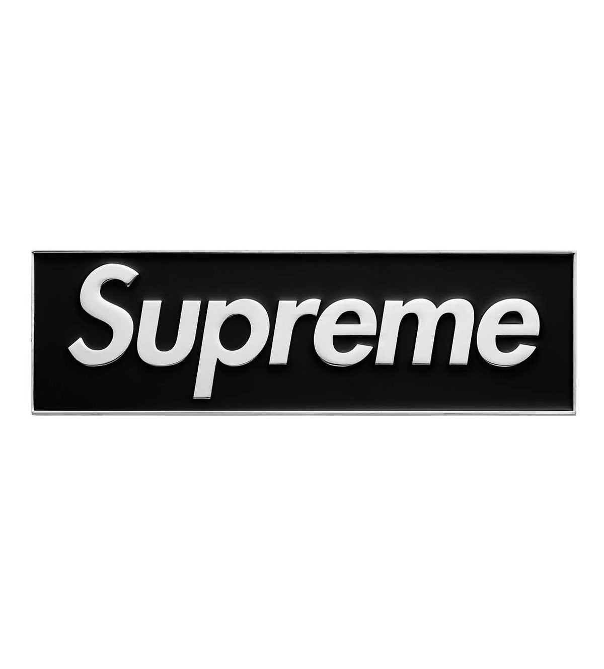 Supreme Box Logo Car Emblem Black