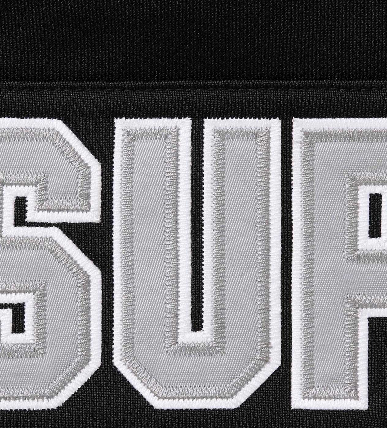 Supreme Football Zip Up Hooded Sweatshirt Black