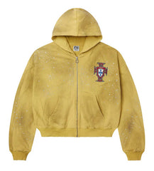 Vale Forever Sun Clustered Zip Up Hoodie Yellow