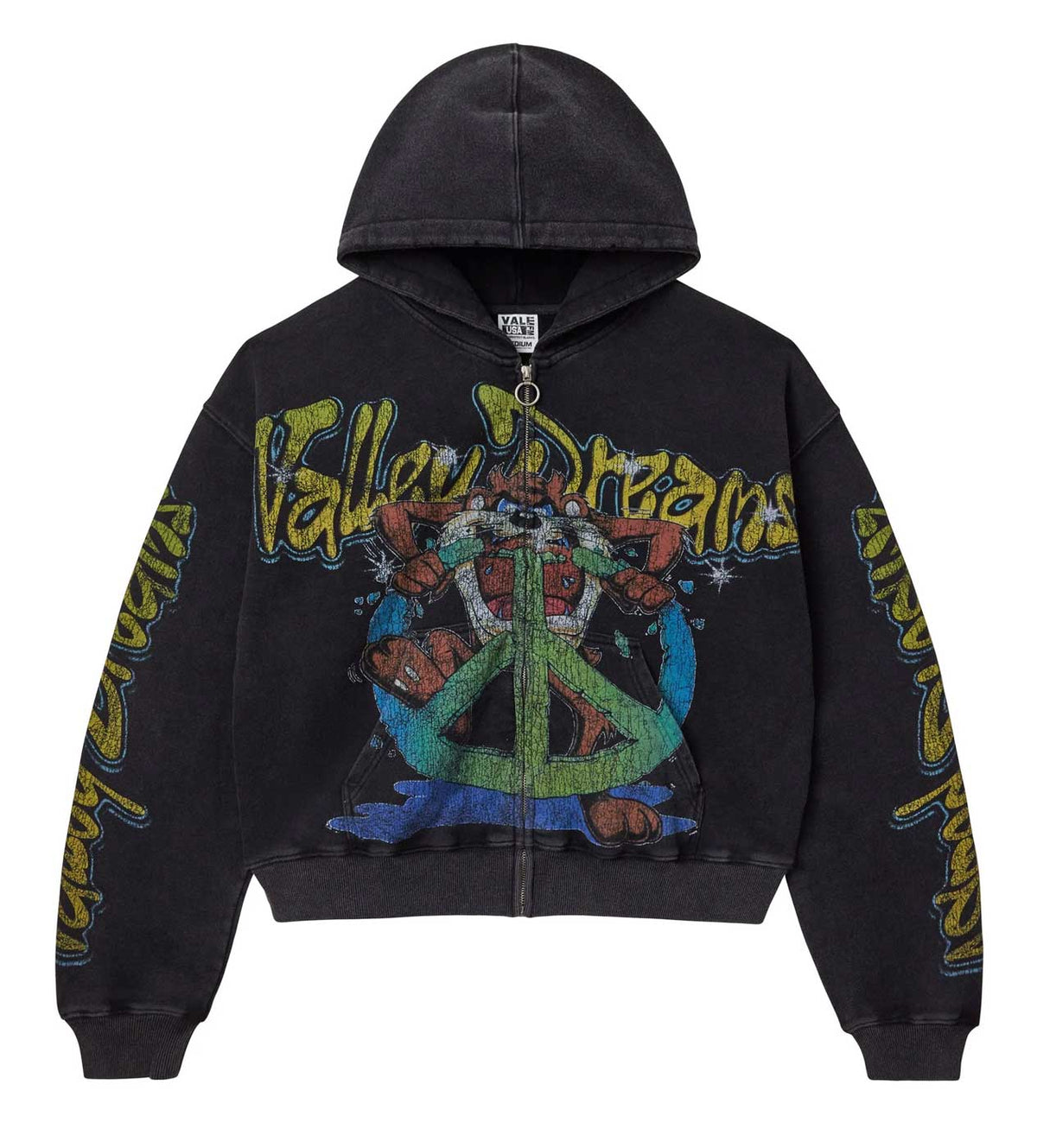 Vale Forever Taz Zip Up Hoodie Black