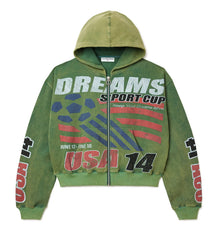 Vale Forever USA14 Thermal Zip Up Hoodie Green