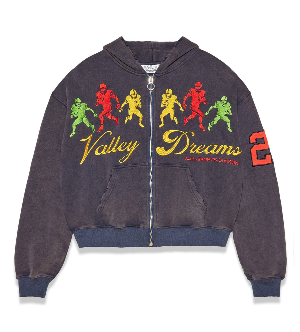 Vale Forever Valley Dreams Zip Up Hoodie Navy