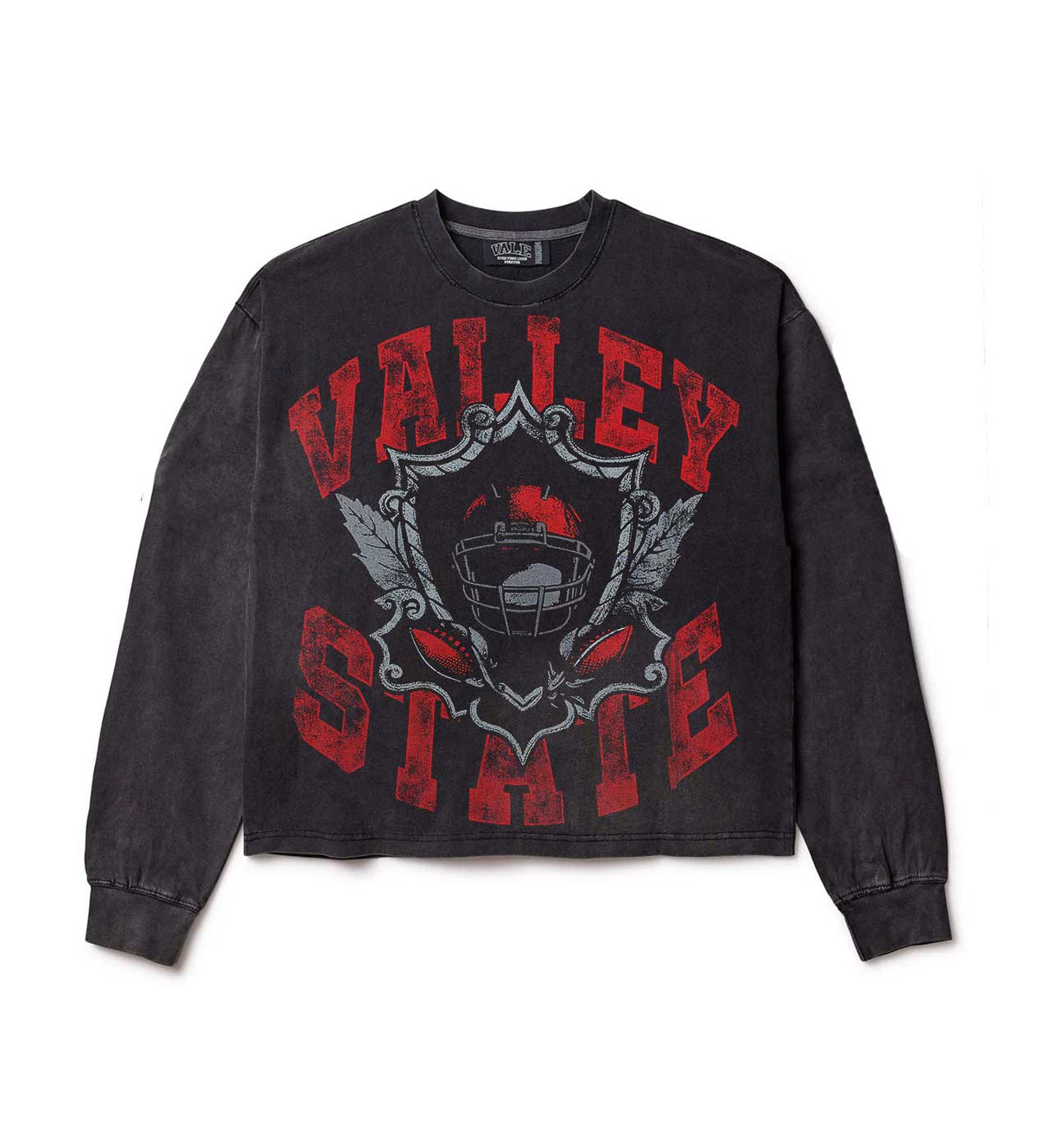 Vale Forever Valley State Football Long Sleeve Tee Black