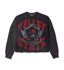 Vale Forever Valley State Football Long Sleeve Tee Black