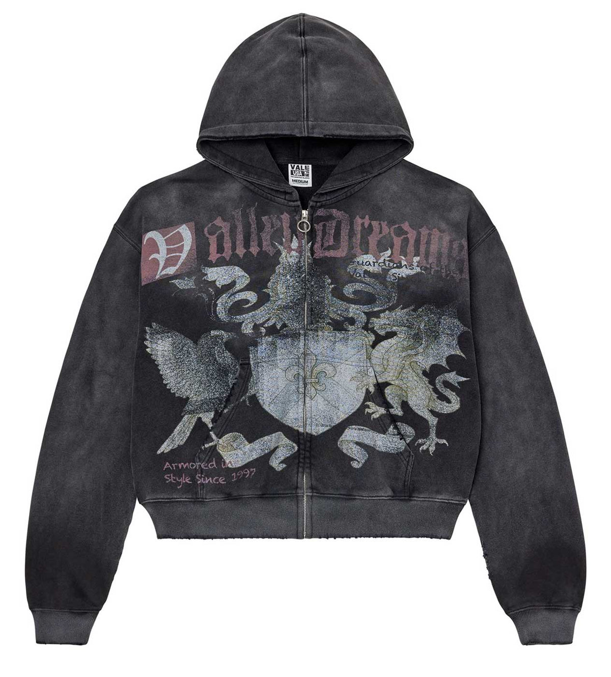 Vale Forever Vendetta Zip Up Hoodie Black