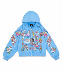 Righteous Risen King Zip Up Hoodie Blue