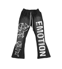 Mixed Emotions Cupid Flare Sweatpants Black