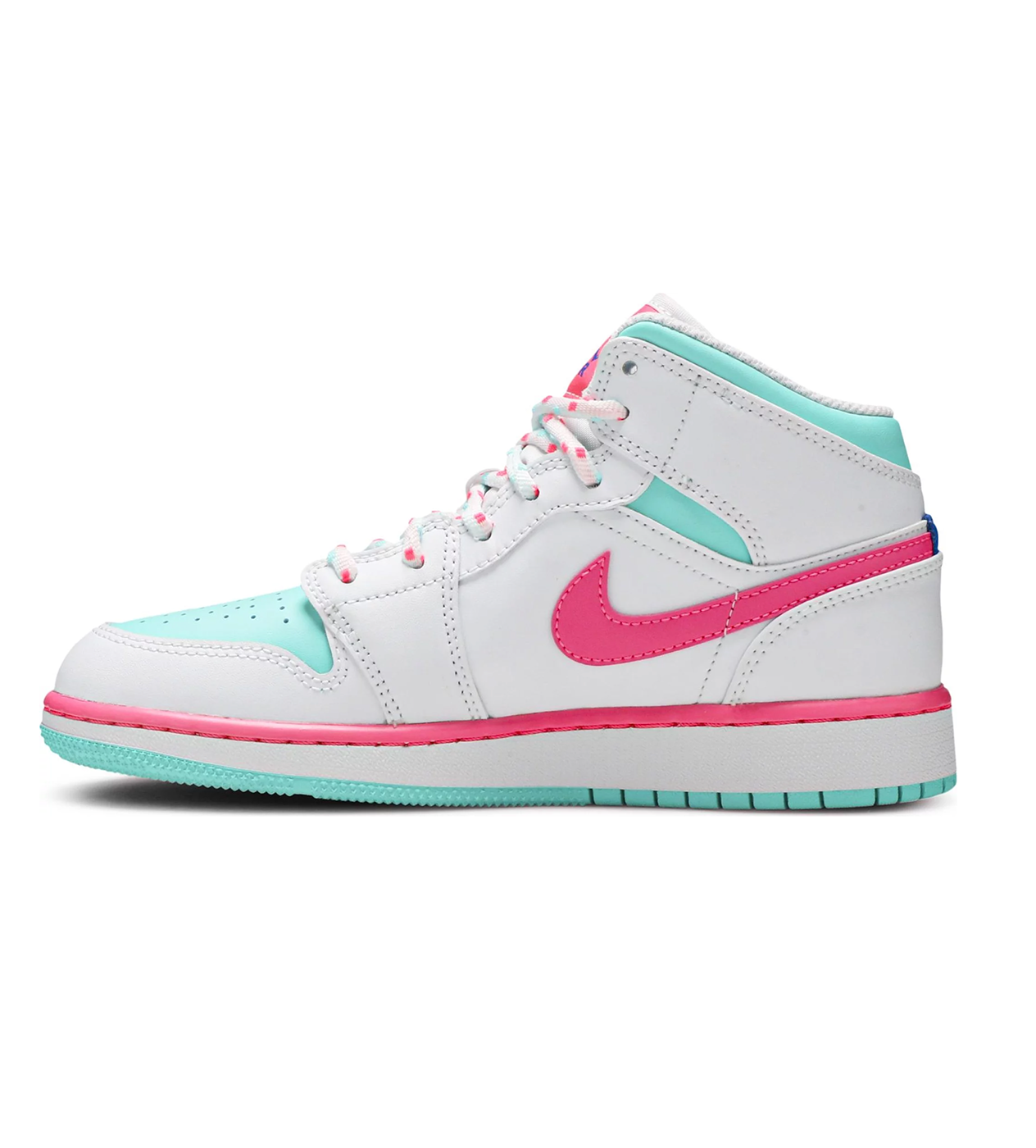 Jordan 1 Mid 'White Pink Green Soar'